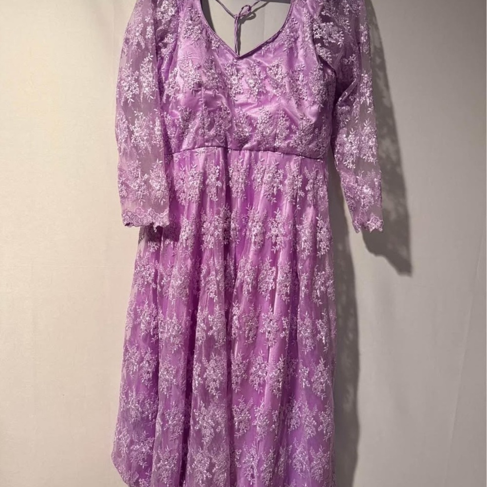 Elegant Purple Lace Kurtha top